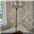DL01. Metal floor lamp with hanging crystals. 